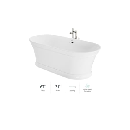 A large image of the Jacuzzi SNN6731BCXXXX White / Brushed Nickel