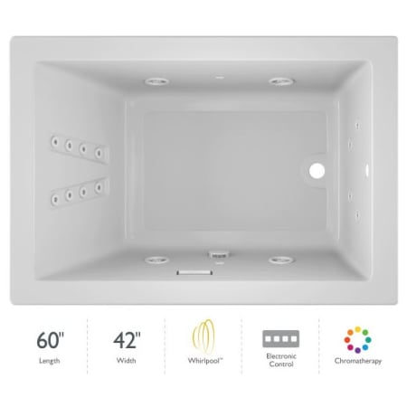 A large image of the Jacuzzi SOL6042WRL4CH White