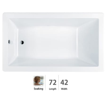 Jacuzzi SOL7242BUXXXXW White 72" x 42" Solna™ Drop-In ...