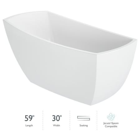 A large image of the Jacuzzi STF5931 BUX XXX White / White Trim