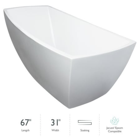 A large image of the Jacuzzi STF6731BUXXXX White / White Trim