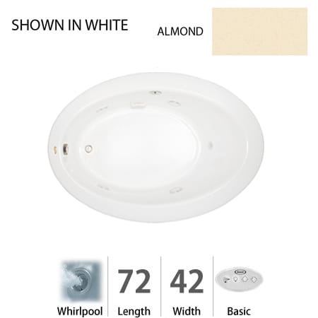 A large image of the Jacuzzi RIV7242 ARL 2XX Almond