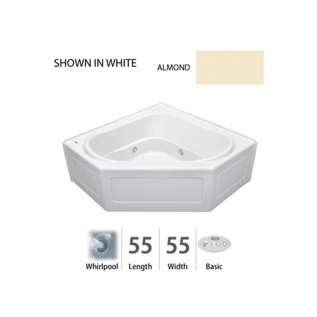 A large image of the Jacuzzi CPS5555 WCR 2HX Almond
