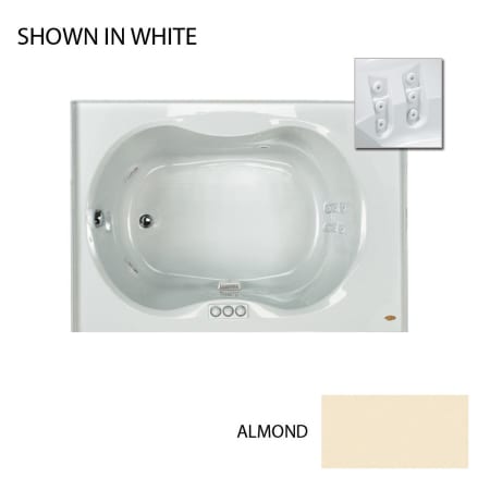 A large image of the Jacuzzi ESP6042 WLR 1BM Almond