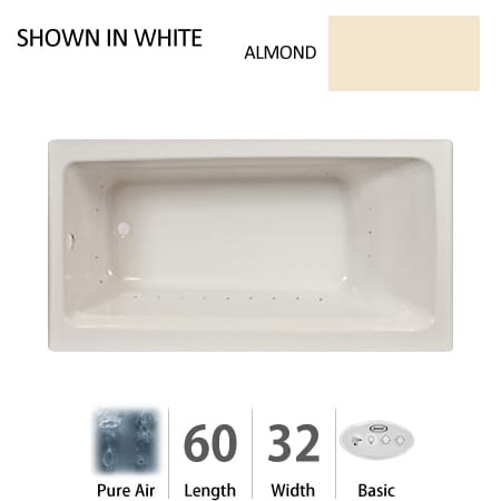 A large image of the Jacuzzi ROS6032 ALR 2XX Almond