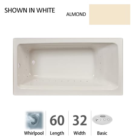 A large image of the Jacuzzi ROS6032 WLR 2XX Almond