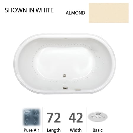 A large image of the Jacuzzi LUN7242 ACR 2XX Almond