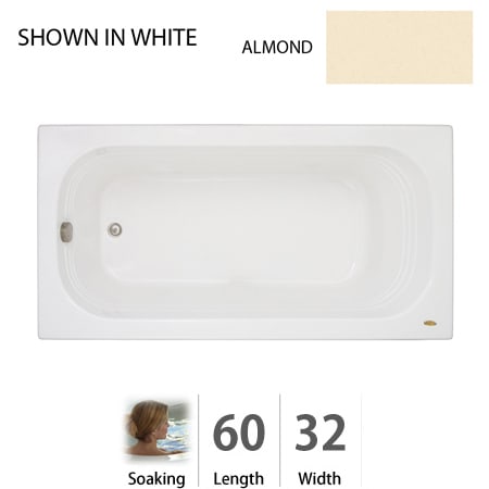 A large image of the Jacuzzi LUX6032 BLX XXX Almond