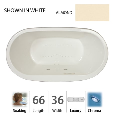 A large image of the Jacuzzi MIO6636 ACR 4CX Almond