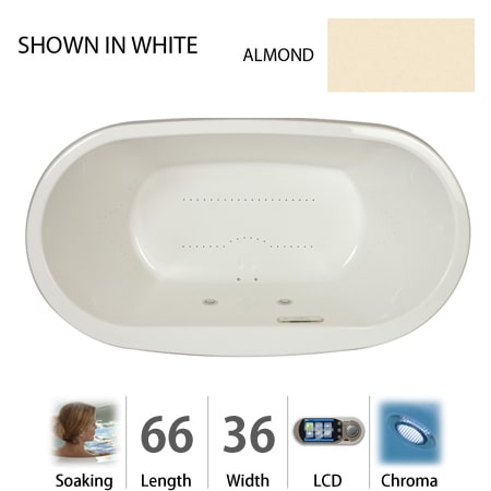 A large image of the Jacuzzi MIO6636 ACR 5CX Almond