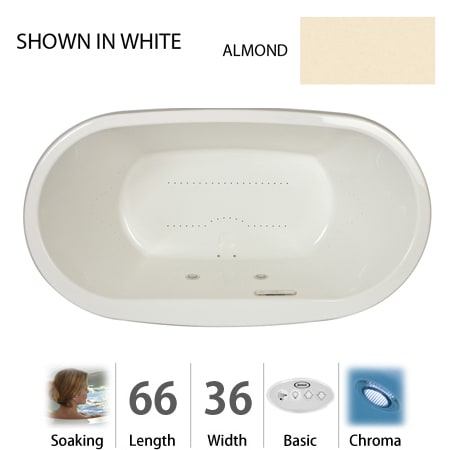 A large image of the Jacuzzi MIO6636 BCX 2CX Almond
