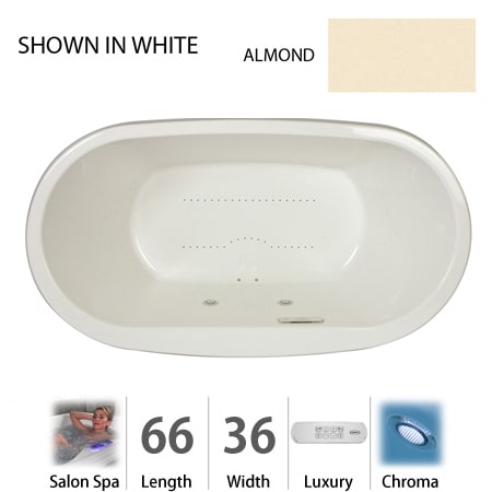 A large image of the Jacuzzi MIO6636 CCR 4CH Almond