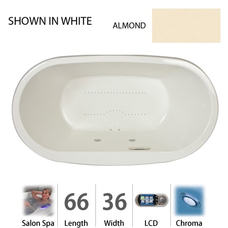 A large image of the Jacuzzi MIO6636 CCR 5CH Almond