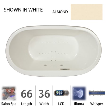 A large image of the Jacuzzi MIO6636 CCR 5IW Almond