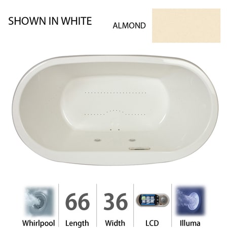 A large image of the Jacuzzi MIO6636 WCR 5IH Almond
