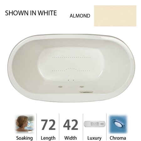 A large image of the Jacuzzi MIO7242 ACR 4CX Almond
