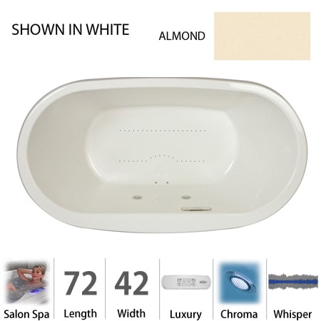 A large image of the Jacuzzi MIO7242 CCR 4CW Almond