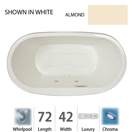 A large image of the Jacuzzi MIO7242 WCR 4CH Almond