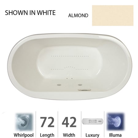 A large image of the Jacuzzi MIO7242 WCR 4IH Almond