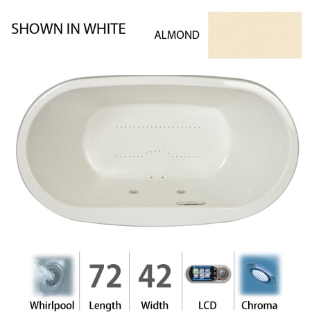 A large image of the Jacuzzi MIO7242 WCR 5CH Almond