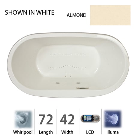 A large image of the Jacuzzi MIO7242 WCR 5IH Almond