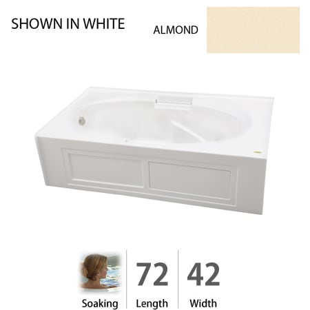 A large image of the Jacuzzi MJS7242 BRX XXX Almond