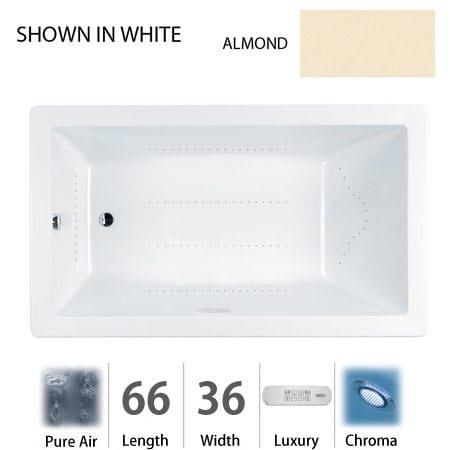 A large image of the Jacuzzi ELA6636 ARL 4CX Almond