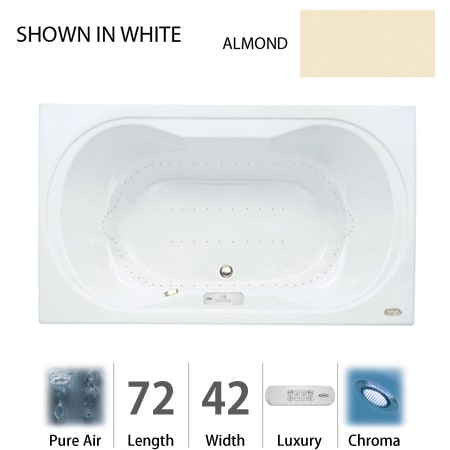 A large image of the Jacuzzi REA7242 ACR 4CX Almond