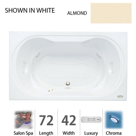 A large image of the Jacuzzi REA7242 CCR 4CH Almond