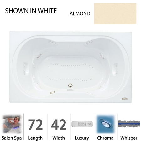 A large image of the Jacuzzi REA7242 CCR 4CW Almond