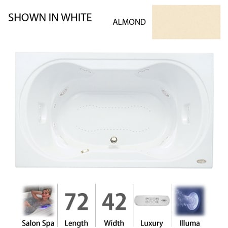 A large image of the Jacuzzi REA7242 CCR 4IH Almond