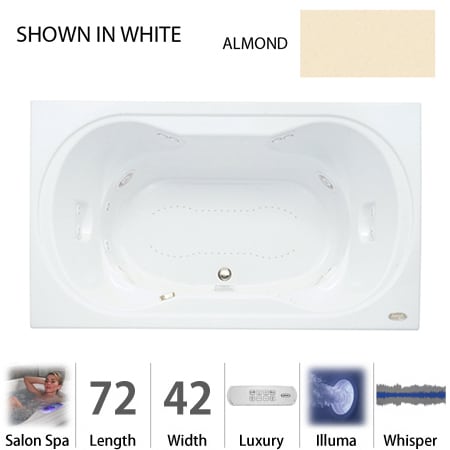 A large image of the Jacuzzi REA7242 CCR 4IW Almond