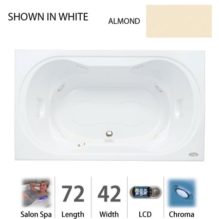 A large image of the Jacuzzi REA7242 CCR 5CH Almond