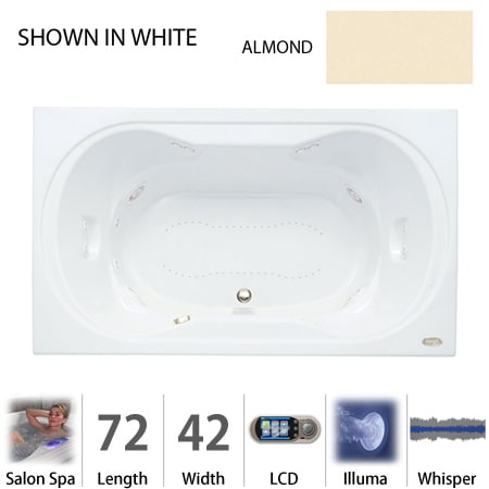 A large image of the Jacuzzi REA7242 CCR 5IW Almond