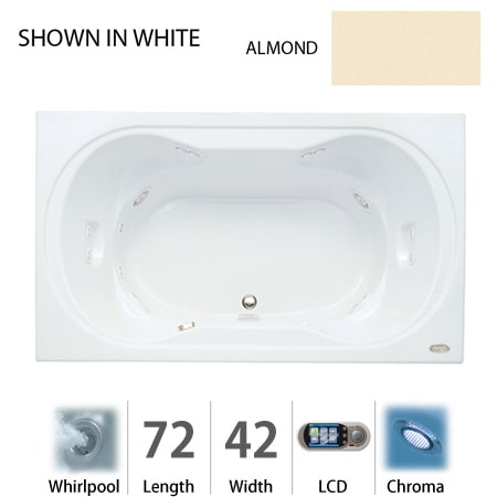 A large image of the Jacuzzi REA7242 WCR 5CH Almond