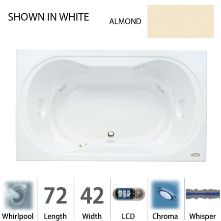 A large image of the Jacuzzi REA7242 WCR 5CW Almond