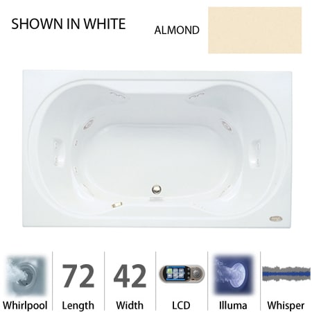 A large image of the Jacuzzi REA7242 WCR 5IW Almond