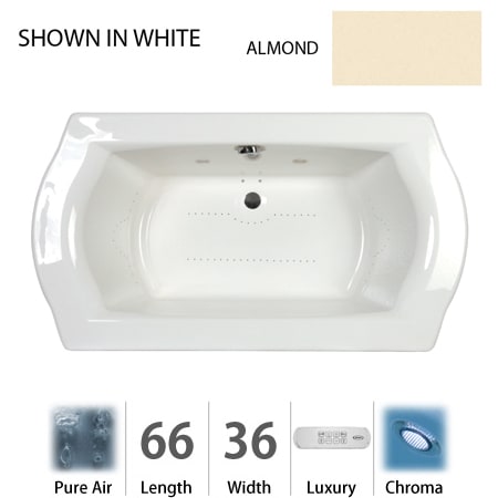 A large image of the Jacuzzi SAL6636 ACR 4CX Almond