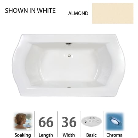 A large image of the Jacuzzi SAL6636 BCX 2CX Almond