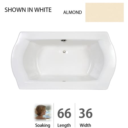 A large image of the Jacuzzi SAL6636 BCX XXX Almond