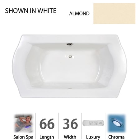 A large image of the Jacuzzi SAL6636 CCR 4CH Almond