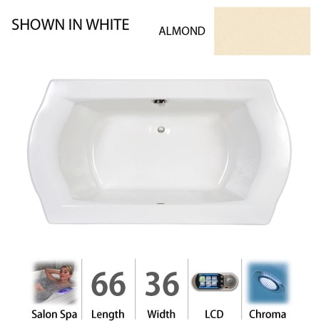 A large image of the Jacuzzi SAL6636 CCR 5CH Almond