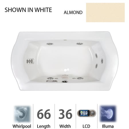 A large image of the Jacuzzi SAL6636 WCR 5IH Almond