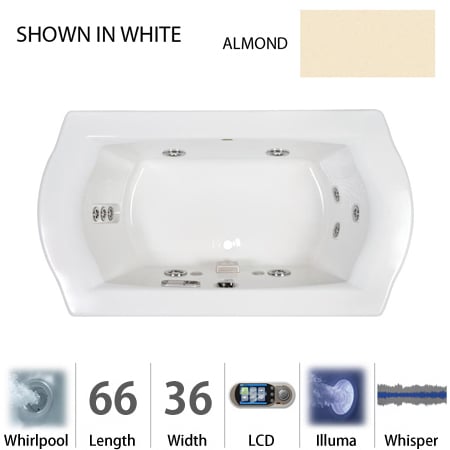 A large image of the Jacuzzi SAL6636 WCR 5IW Almond