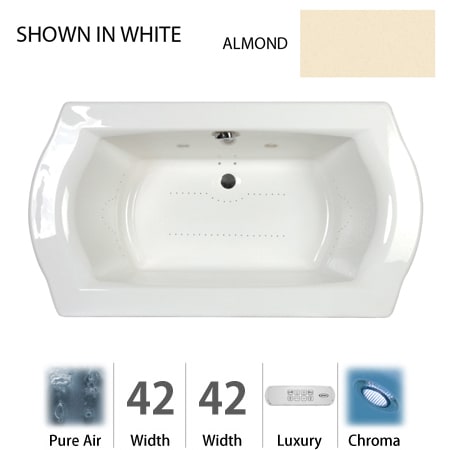 A large image of the Jacuzzi SAL7242 ACR 4CX Almond