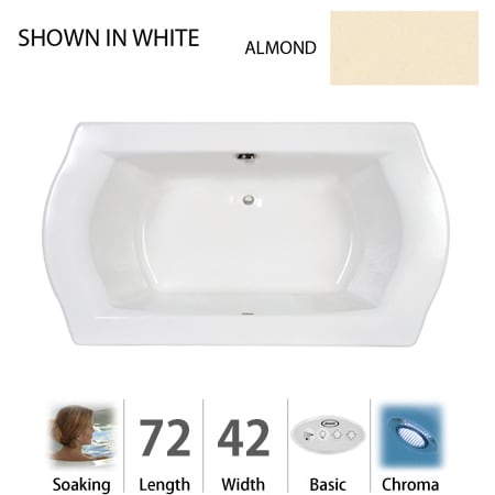 A large image of the Jacuzzi SAL7242 BCX 2CX Almond