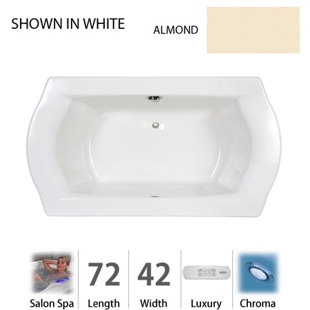 A large image of the Jacuzzi SAL7242 CCR 4CH Almond