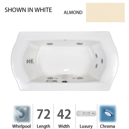 A large image of the Jacuzzi SAL7242 WCR 4CH Almond