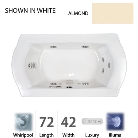 A large image of the Jacuzzi SAL7242 WCR 4IH Almond