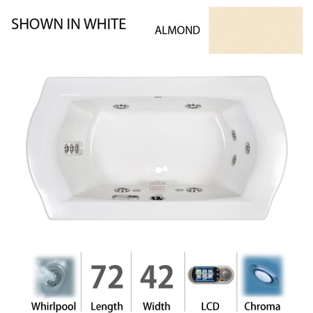 A large image of the Jacuzzi SAL7242 WCR 5CH Almond